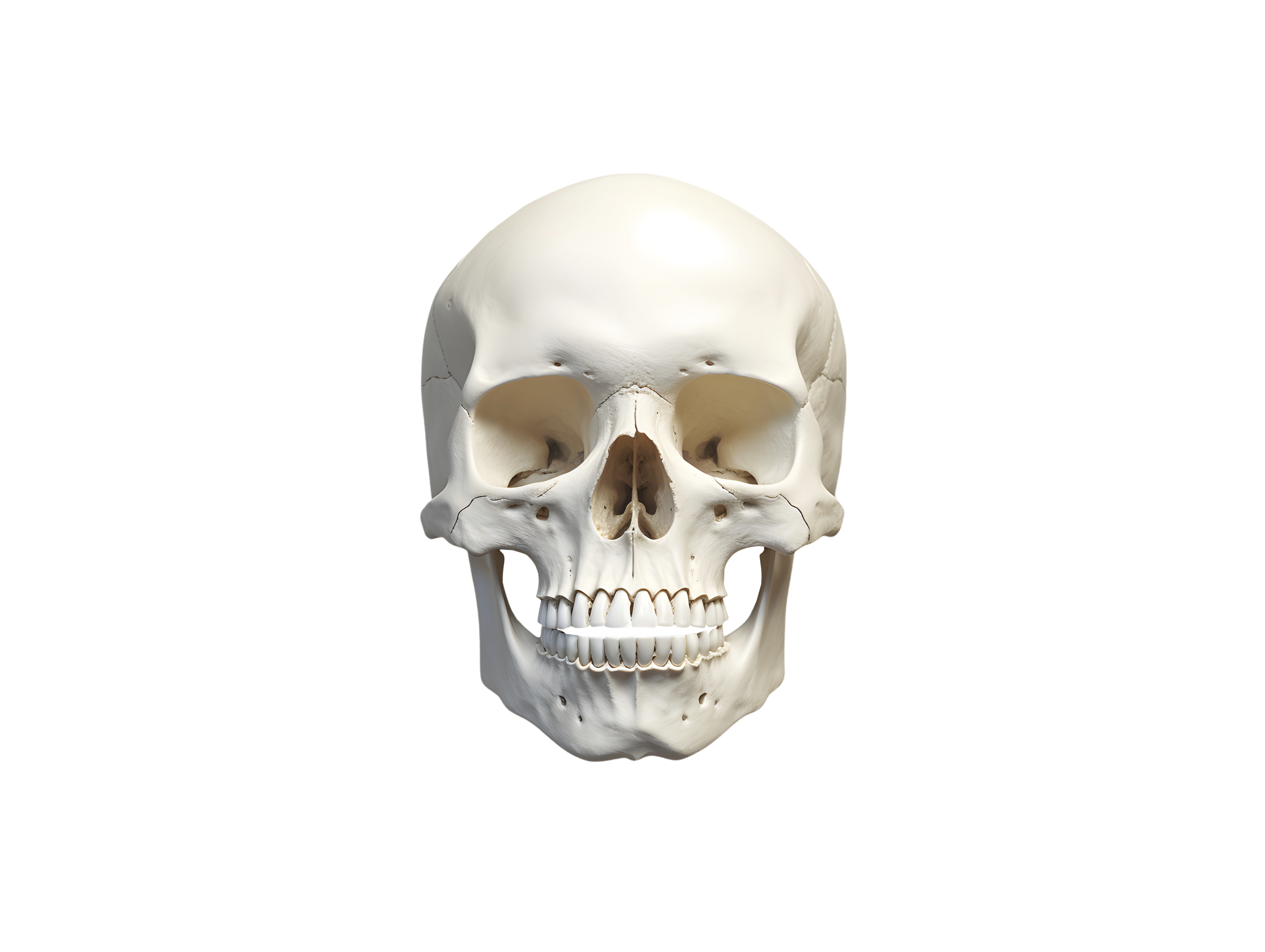 Modelo de crânio anatômico impresso em 3D